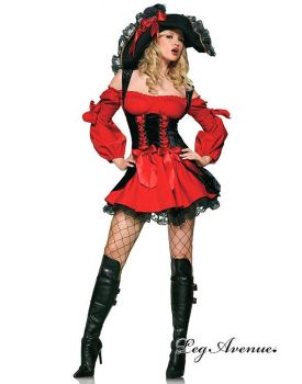 Costume pirata rosso/nero